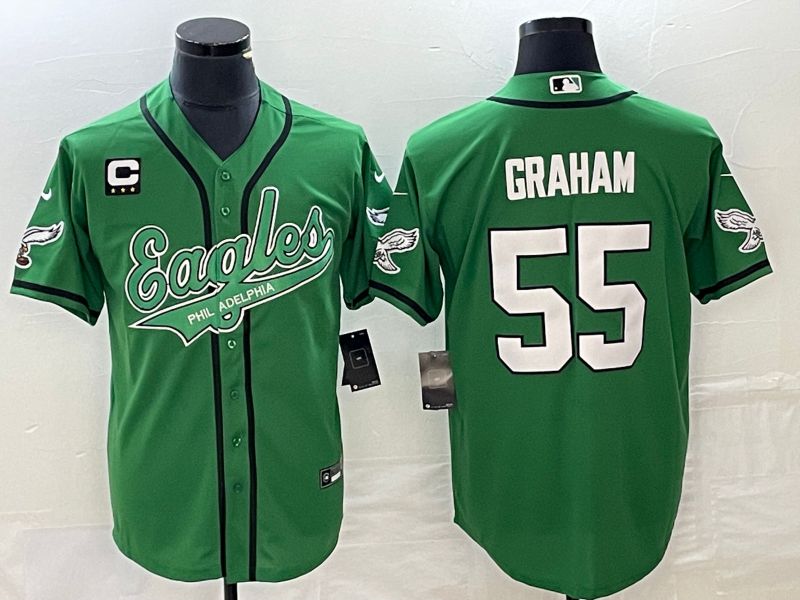 Men Philadelphia Eagles #55 Graham Green Co Branding Game NFL Jersey style 1->philadelphia eagles->NFL Jersey